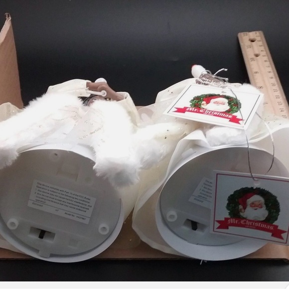 Elegant White Angel Christmas Ornaments - Picture 2 of 2